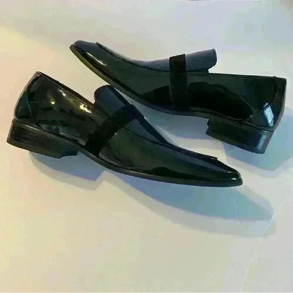 Faranzi Tuxedo Shoes Patent Leather Wedding Captoe Formal Oxford Shoes 8 NWOB - Picture 8 of 11